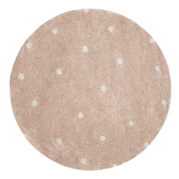 Round Dot Washable Rug