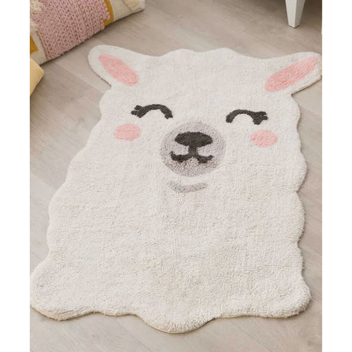 Smile Like A Llama Cotton Rug