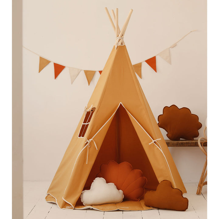 Cotton Teepee Tent & Mat Set