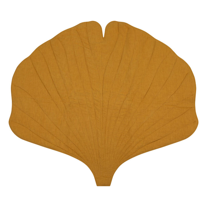 Linen Ginkgo Leaf Mat