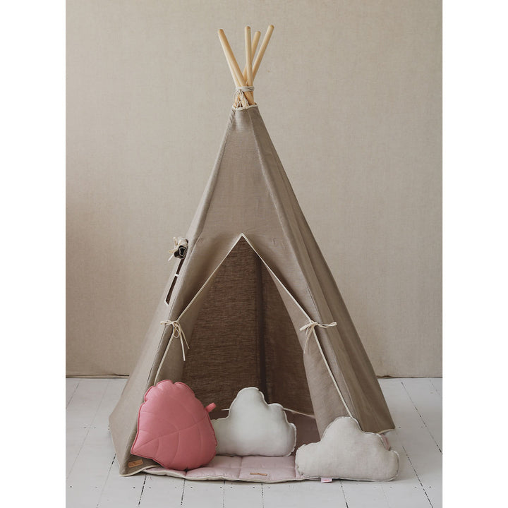 Linen Teepee Tent and Mat Set