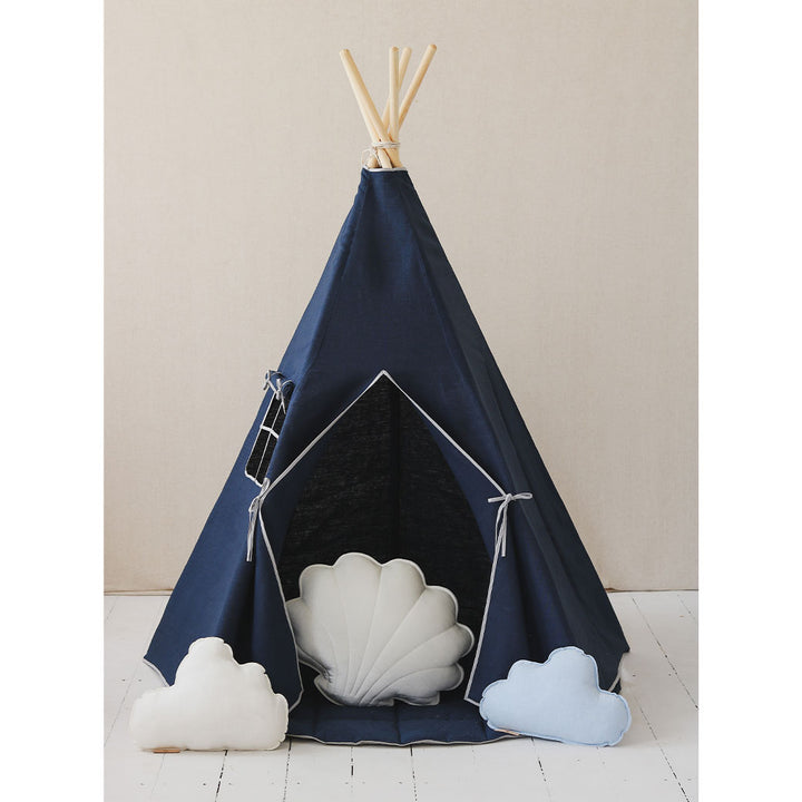 Linen Teepee Tent and Mat Set