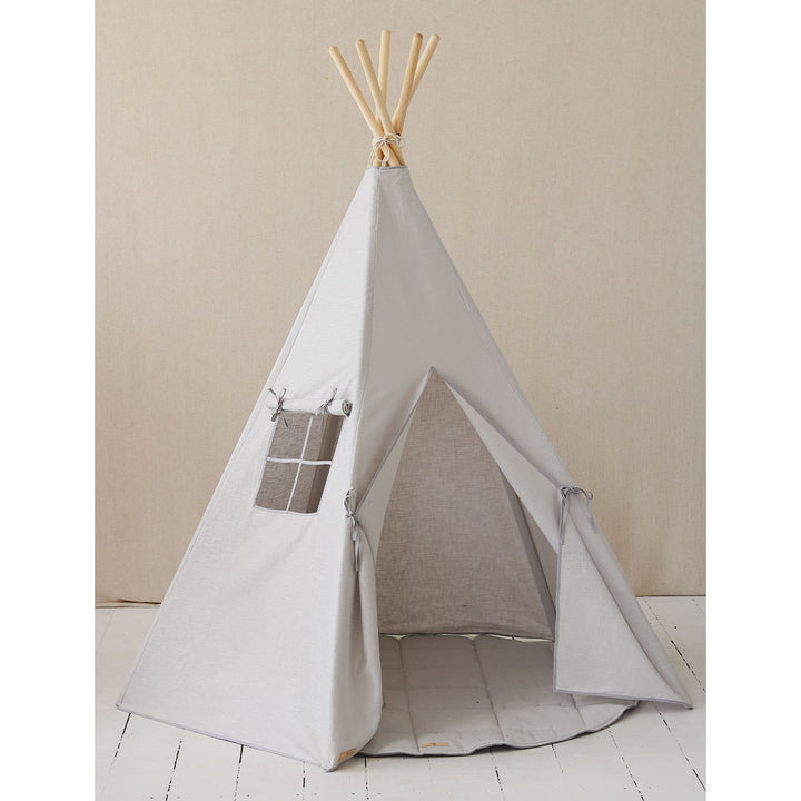 Linen Teepee Tent and Mat Set