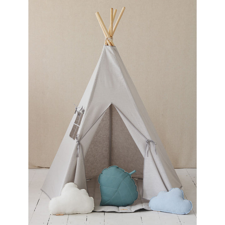 Linen Teepee Tent and Mat Set