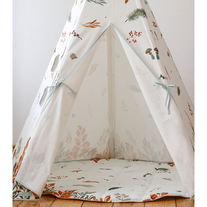 Teepee Tent with Pattern and Mat Set