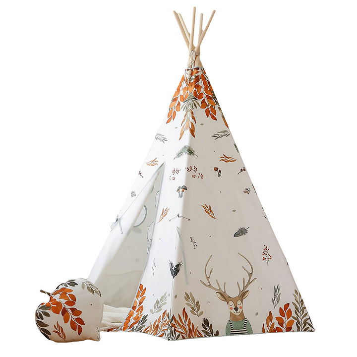 Teepee Tent with Pattern and Mat Set