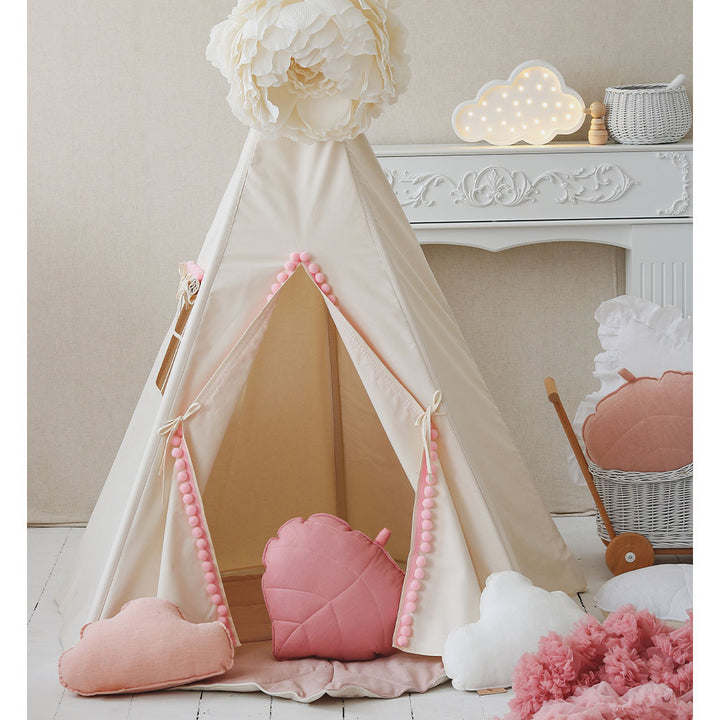 Teepee with Pompoms and Mat Set