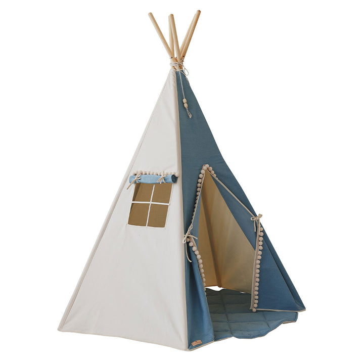 Teepee with Pompoms and Mat Set