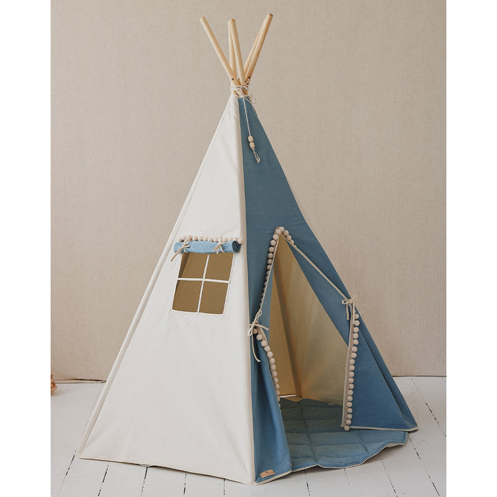 Teepee with Pompoms and Mat Set