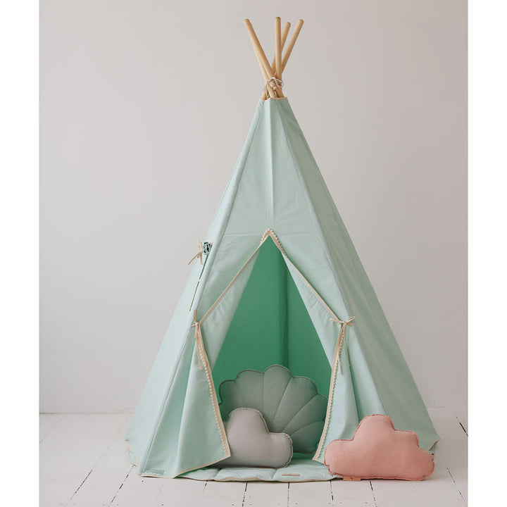 Teepee with Pompoms and Mat Set