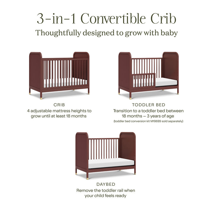 Brimsley Tambour 3-in-1 Convertible Crib