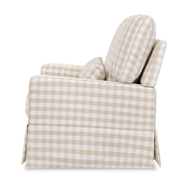 Crawford Pillowback Chair-And-A-Half Comfort Swivel Glider