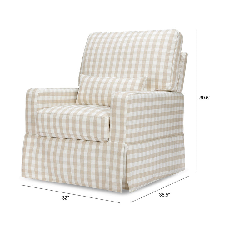 Crawford Pillowback Comfort Swivel Glider