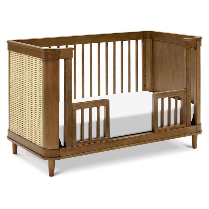 The Namesake Marin 3-in-1 Convertible Crib as toddler bed  in -- Color_Natural Walnut with Blonde Cane