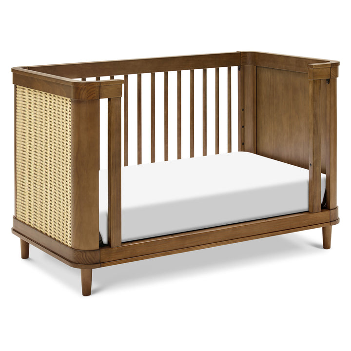 The Namesake Marin 3-in-1 Convertible Crib as daybed in -- Color_Natural Walnut with Blonde Cane