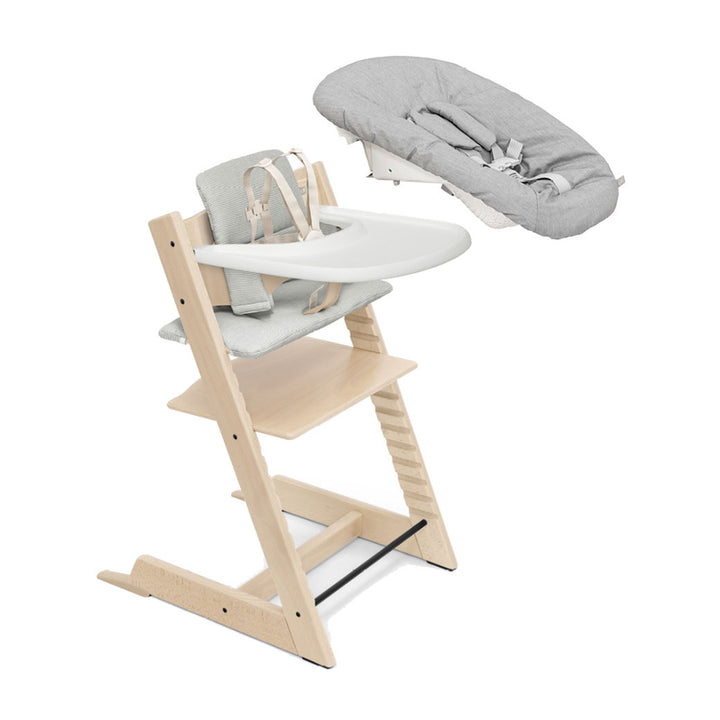 Tripp Trapp High Chair² + Cushion, Tray & Newborn Set Bundle