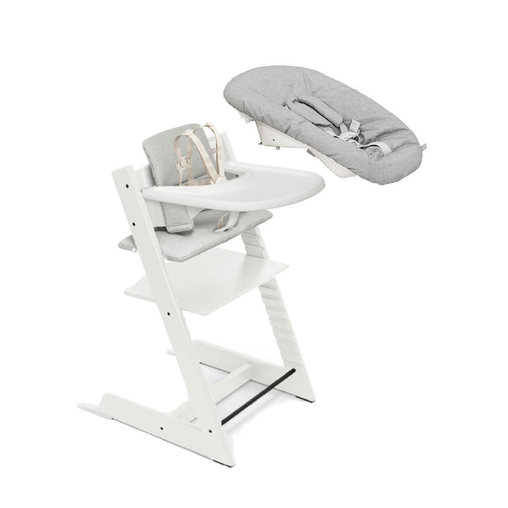 Tripp Trapp High Chair² + Cushion, Tray & Newborn Set Bundle