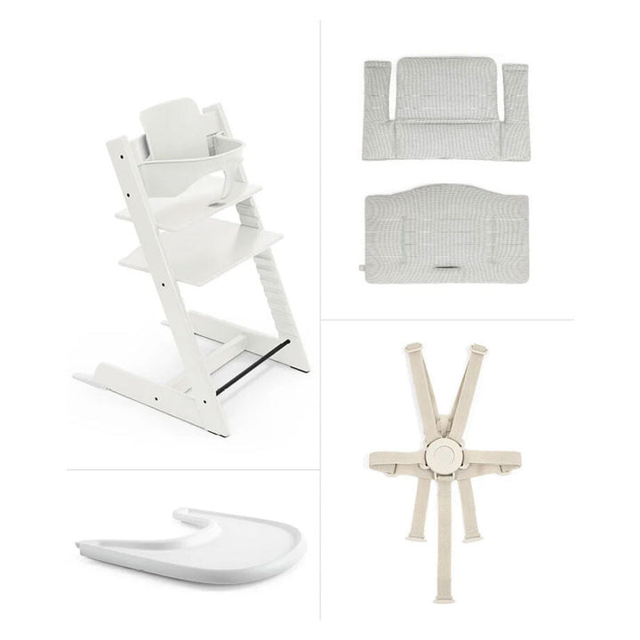 Tripp Trapp High Chair² + Cushion, Tray & Newborn Set Bundle