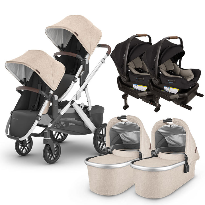 Vista V2+ Twin Stroller + PIPA Series Travel System