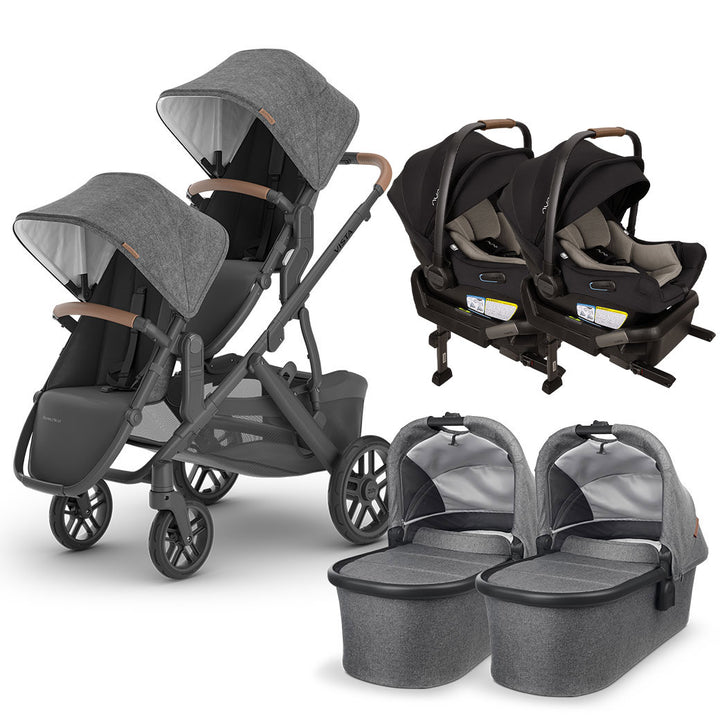 Vista V2+ Twin Stroller + PIPA Series Travel System