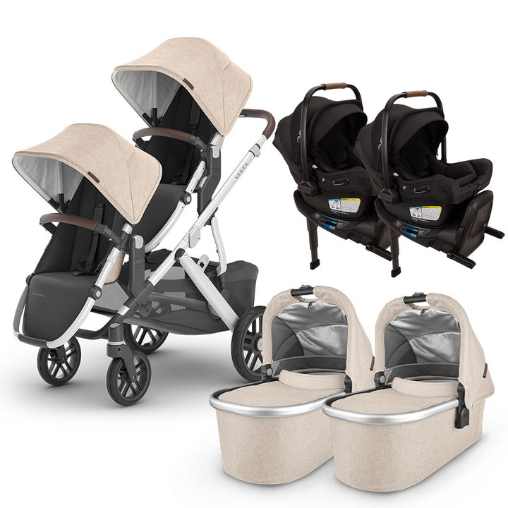 Vista V2+ Twin Stroller + PIPA Series Travel System