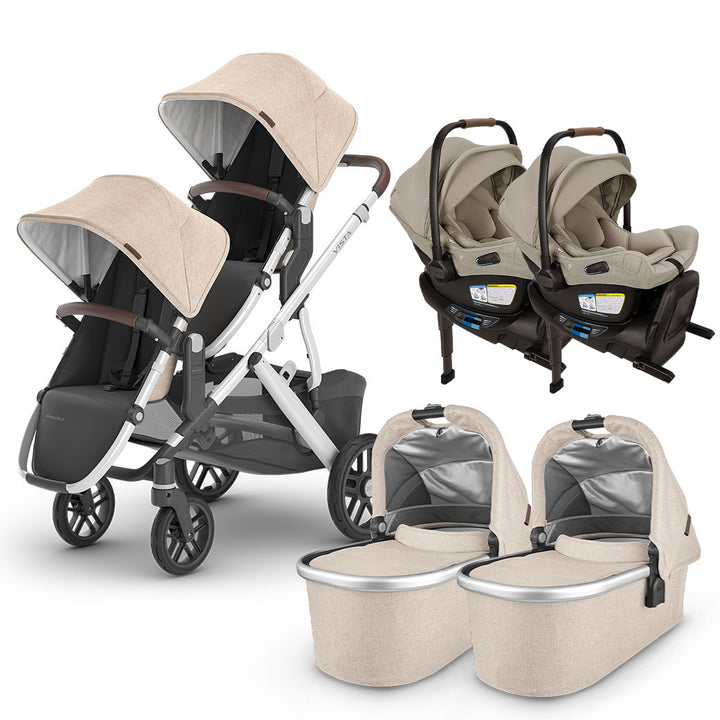 Vista V2+ Twin Stroller + PIPA Series Travel System