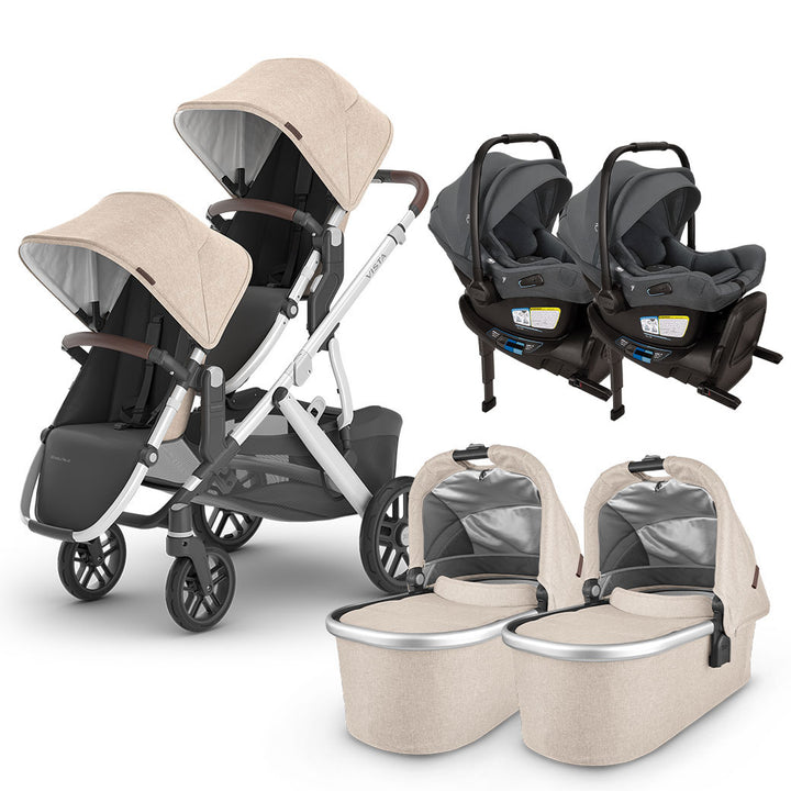 Vista V2+ Twin Stroller + PIPA Series Travel System