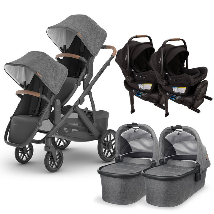 Vista V2+ Twin Stroller + PIPA Series Travel System