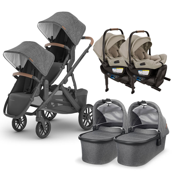 Vista V2+ Twin Stroller + PIPA Series Travel System