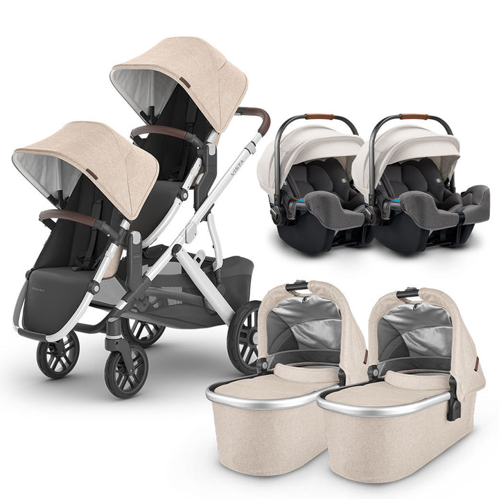 Vista V2+ Twin Stroller + PIPA Series Travel System