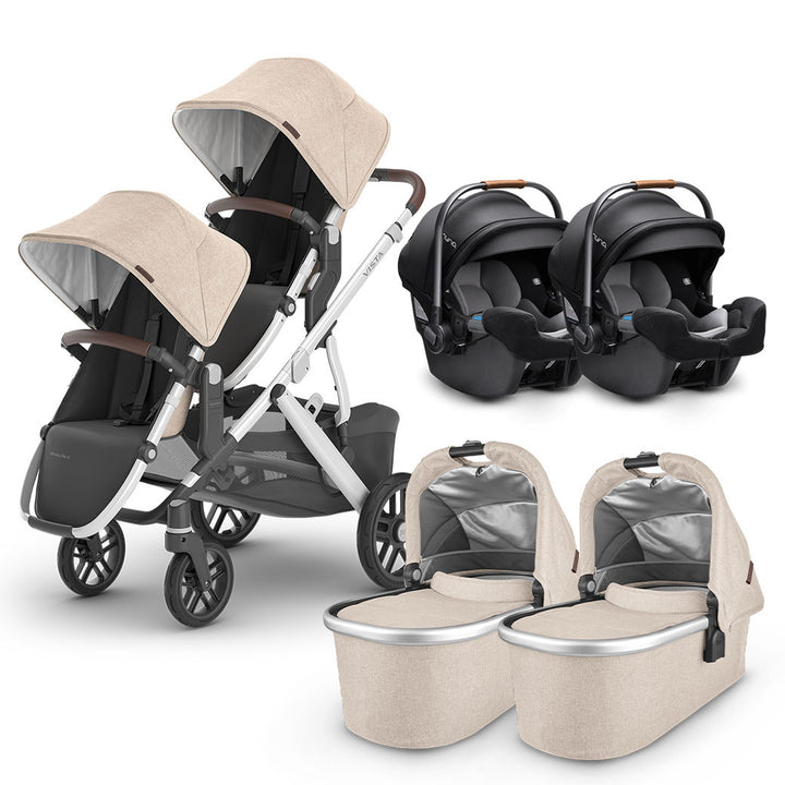 Vista V2+ Twin Stroller + PIPA Series Travel System