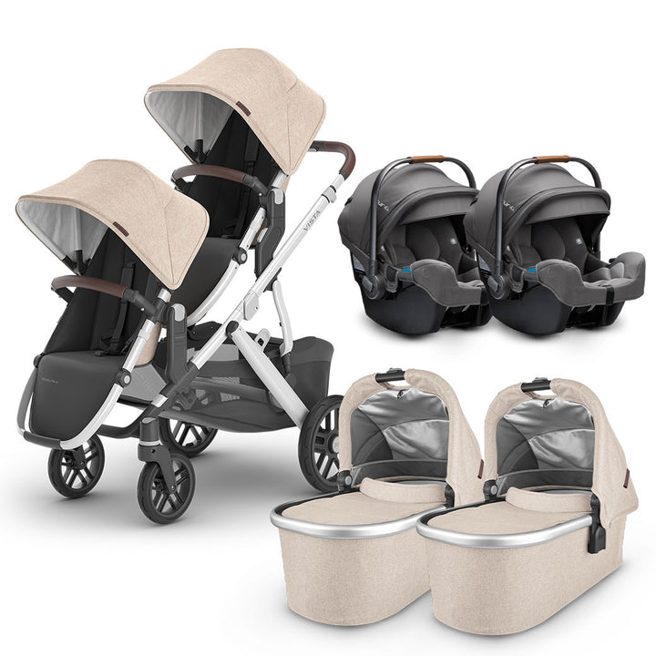 Vista V2+ Twin Stroller + PIPA Series Travel System