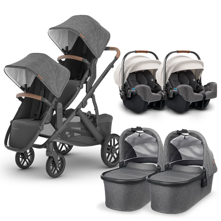 Vista V2+ Twin Stroller + PIPA Series Travel System