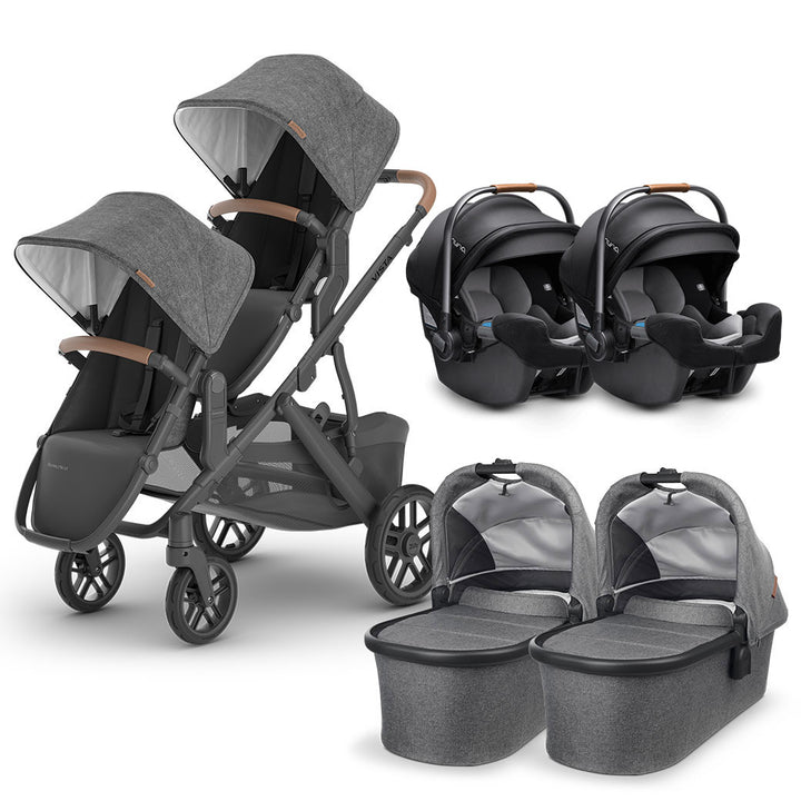 Vista V2+ Twin Stroller + PIPA Series Travel System