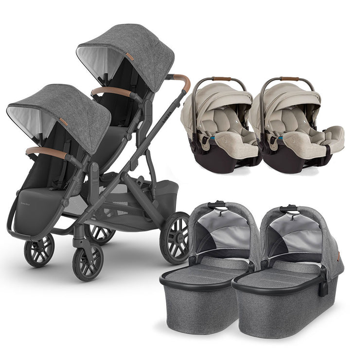 Vista V2+ Twin Stroller + PIPA Series Travel System