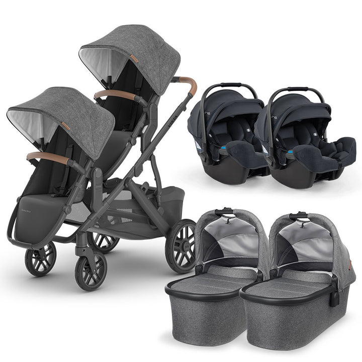 Vista V2+ Twin Stroller + PIPA Series Travel System