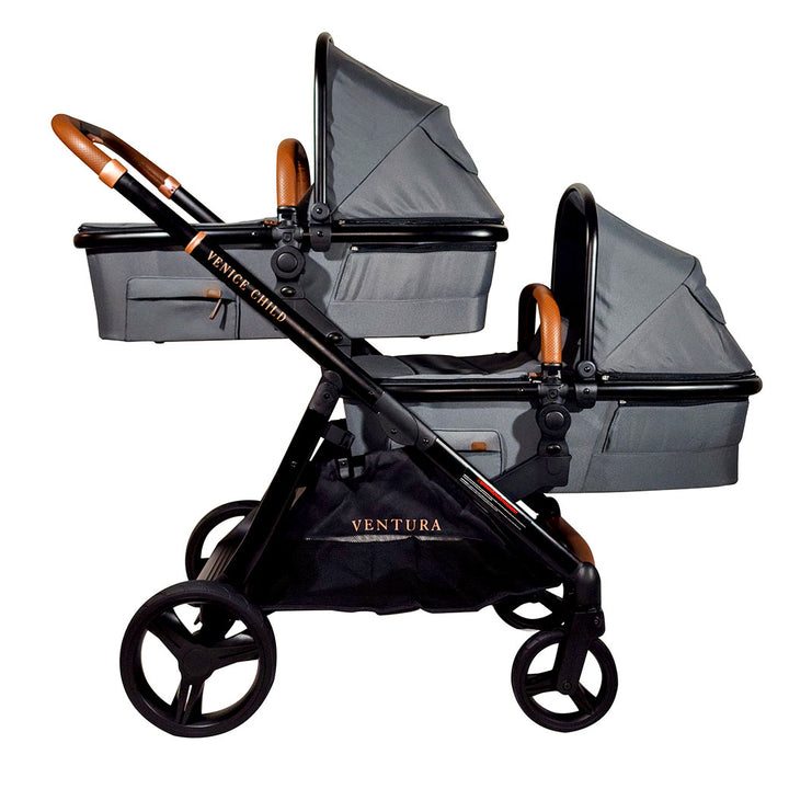 Ventura Single to Double Sit-and-Stand Stroller & Bassinet