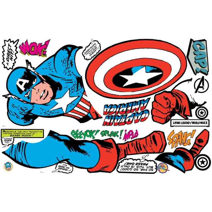 Classic Captain America Giant Wall Decals