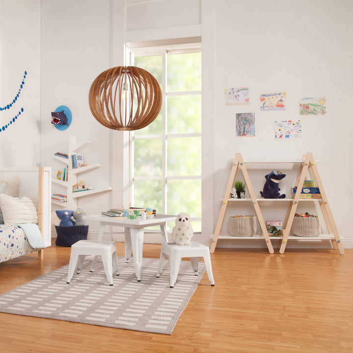 Dottie Bookcase in White & Washed Natural