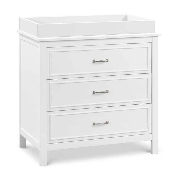 The DaVinci Charlie 3-Drawer Dresser  with changing tray in -- Color_White