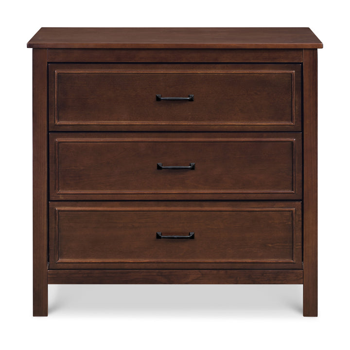 Front view of The DaVinci Charlie 3-Drawer Dresser in -- Color_Espresso