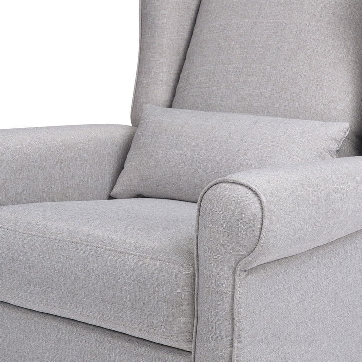 Closeup of DaVinci Hayden Recliner & Swivel Glider in -- Color_Misty Grey