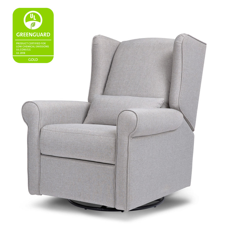 DaVinci Hayden Recliner & Swivel Glider with GREENGUARD tag in -- Color_Misty Grey