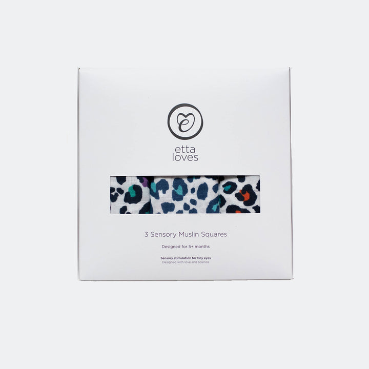 The Etta Loves Sensory Muslins packaging in -- Color_Leopard