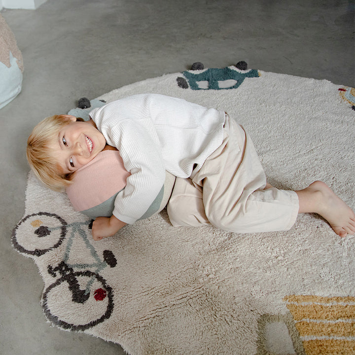 Wheels Washable Rug