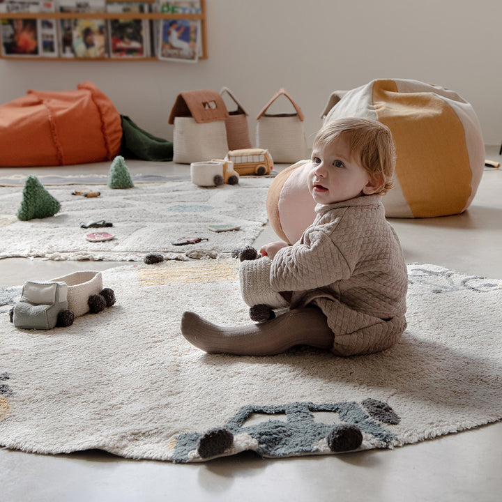 Wheels Washable Rug