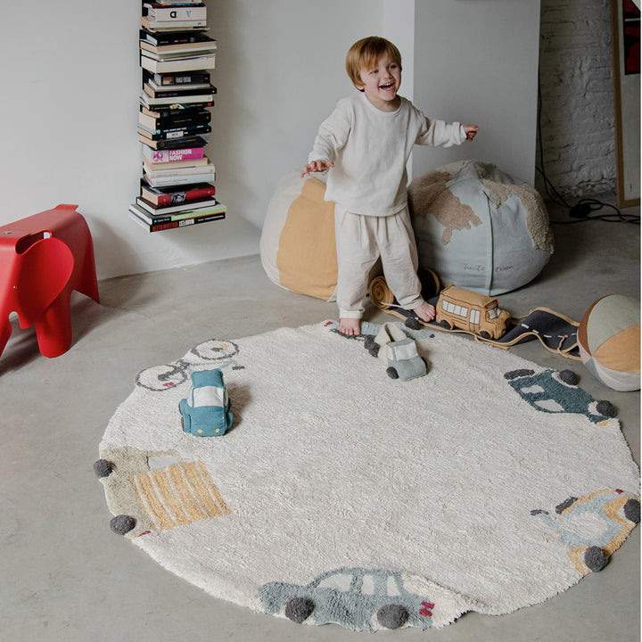 Wheels Washable Rug