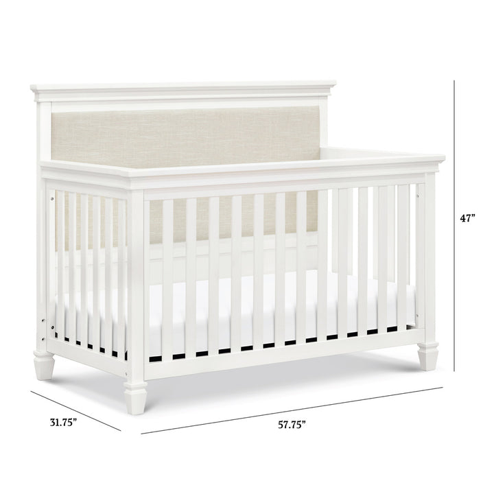 Dimensions of Darlington 4-in-1 Convertible Crib in Warm White