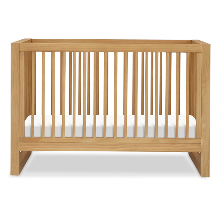 Front view of Namesake's Nantucket 3-in-1 Convertible Crib in -- Color_Honey