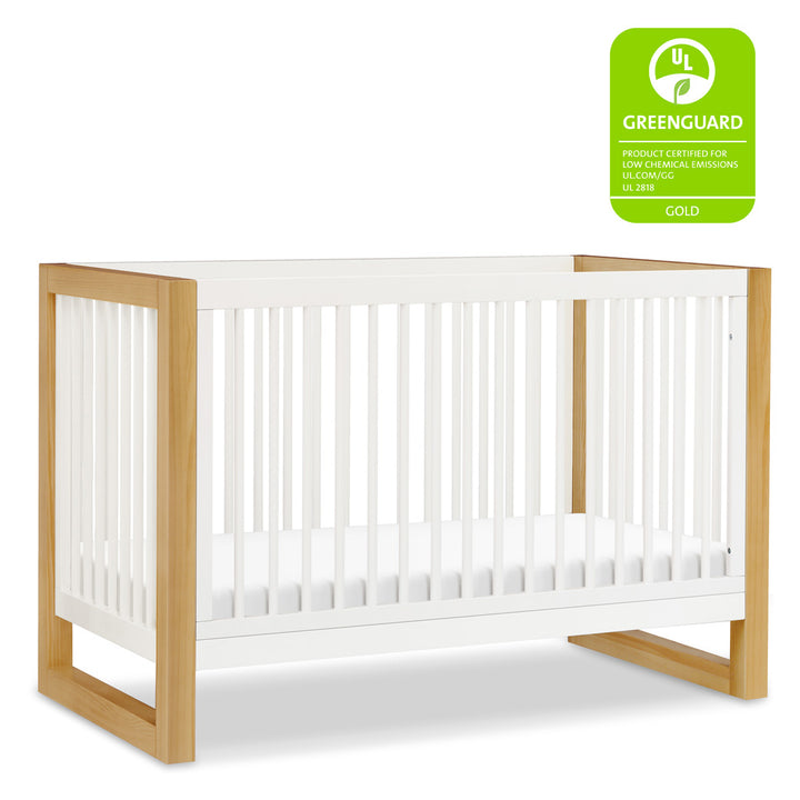 Namesake's Nantucket 3-in-1 Convertible Crib with GREENGUARD tag in -- Color_Warm White/Honey